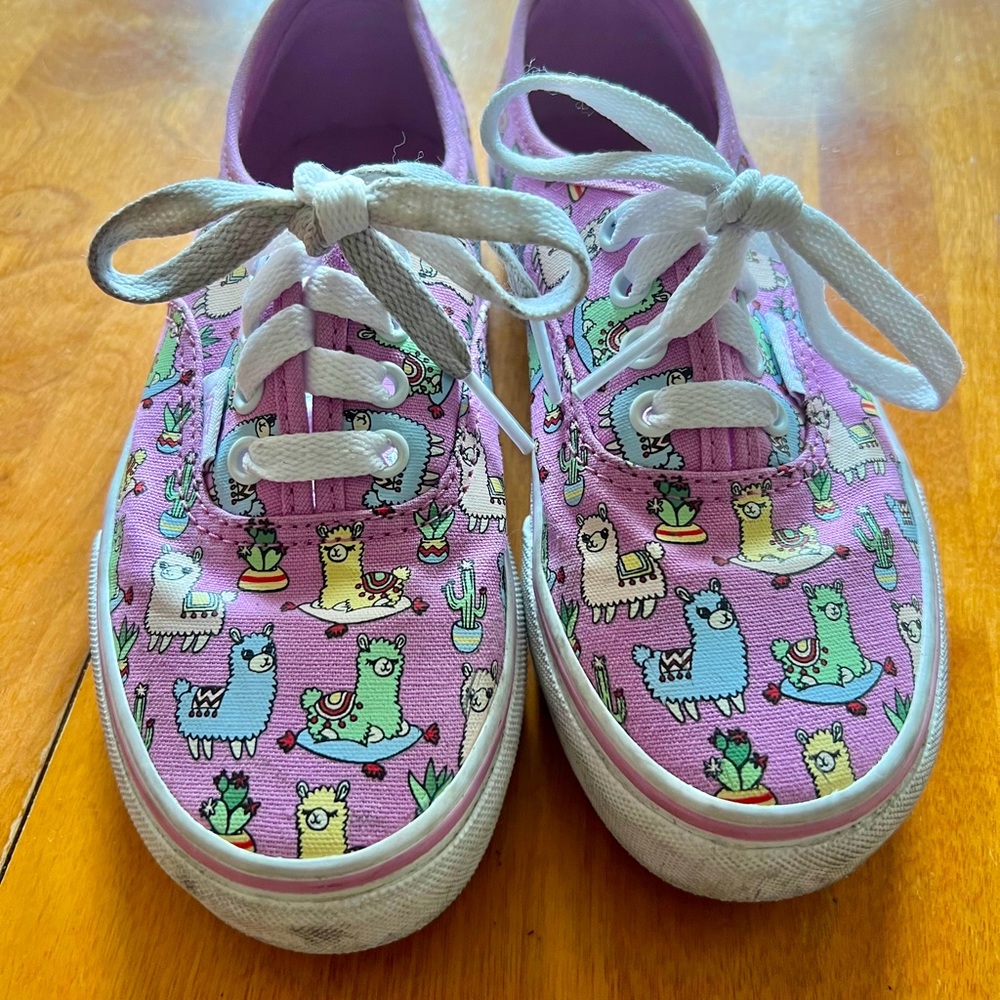 Girls Vans Llama sneakers lavender